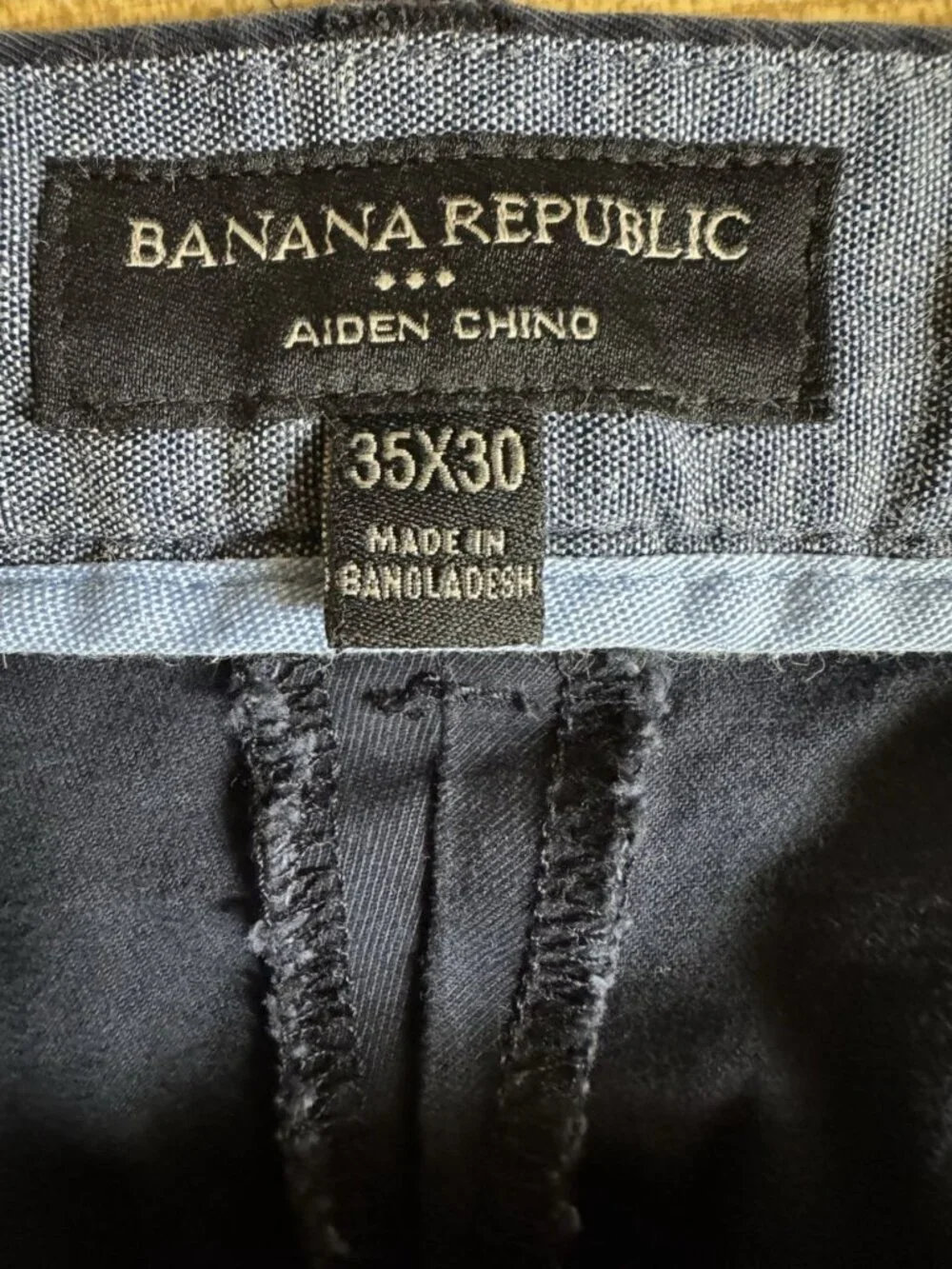 Banana Republic Aiden Chino 35x30 Navy Blue Cotton Stretch Pants